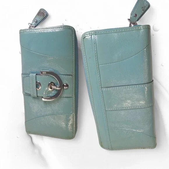 COACH Soho Satchel & Wallet in turquoise patent leather set - Picture 13 of 15